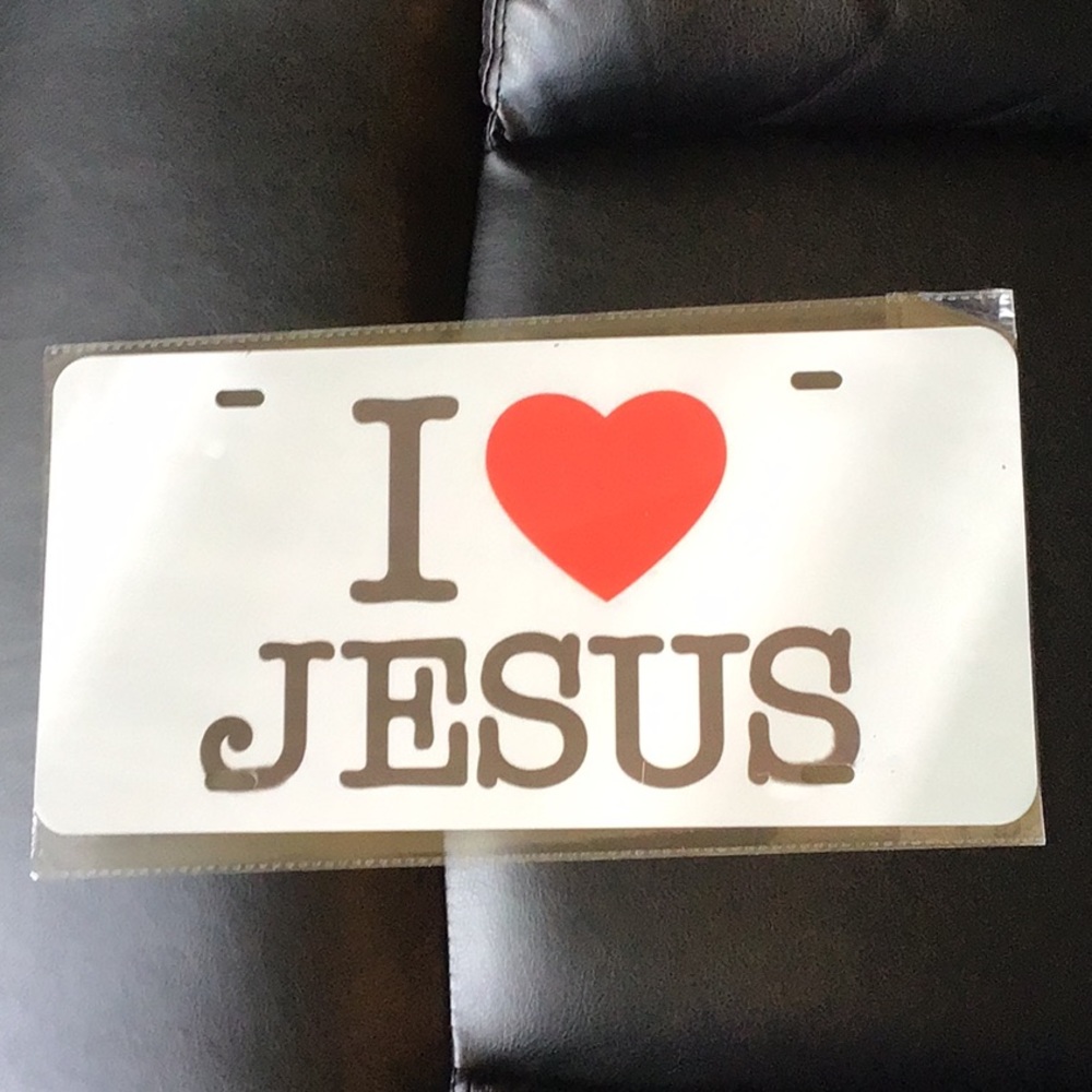 Decorative License Plate New I Love Jesus